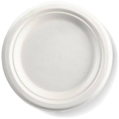 Image for BIOPAK BIOCANE ROUND PLATE 180MM WHITE PACK 125 from OFFICEPLANET OFFICE PRODUCTS DEPOT