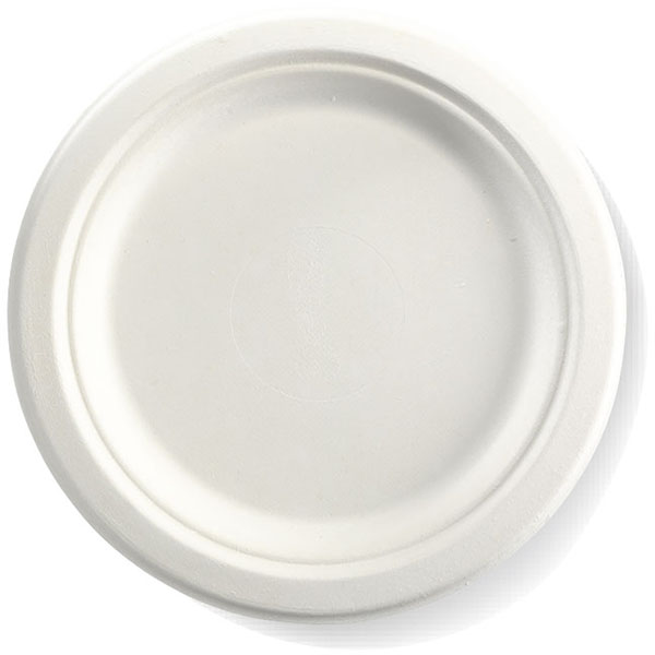 Image for BIOPAK BIOCANE ROUND PLATE 230MM WHITE PACK 125 from MOE Office Products Depot Mackay & Whitsundays