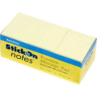 stick-on notes 100 sheets 38 x 50mm yellow