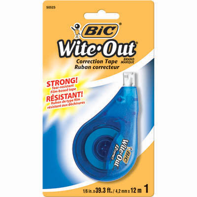 Image for BIC WITE-OUT EZ CORRECT CORRECTION TAPE 4.2MM X 12M from MOE Office Products Depot Mackay & Whitsundays