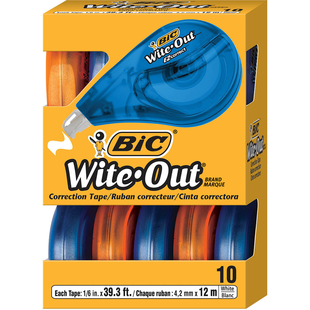 Image for BIC WITE-OUT EZ CORRECTION TAPE BOX 10 from MOE Office Products Depot Mackay & Whitsundays