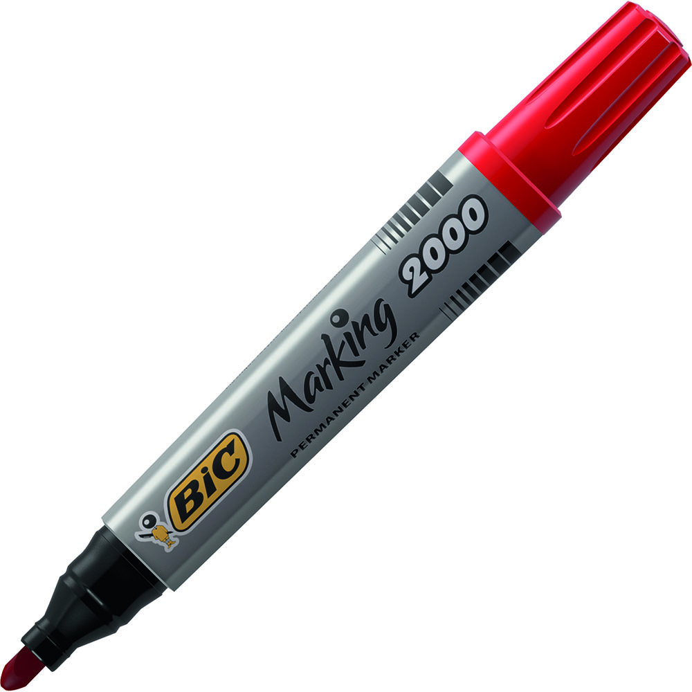 Image for BIC MARKING 2000 ECOLUTIONS PERMANENT MARKER BULLET 1.7MM RED from Barkers Rubber Stamps & Office Products Depot