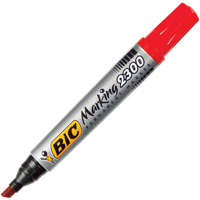 bic marking 2300 ecolutions permanent marker chisel 5.3mm red