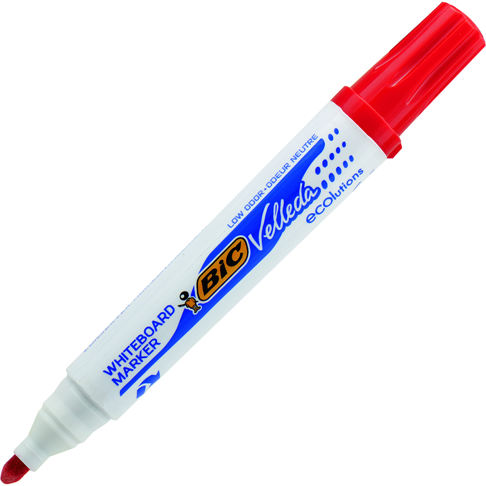 Image for BIC VELLEDA ECOLUTIONS WHITEBOARD MARKER BULLET RED from Albany Office Products Depot