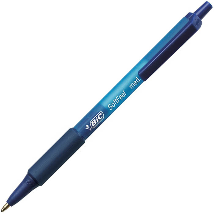 Image for BIC SOFTFEEL RETRACTABLE BALLPOINT PEN 1.0MM BLUE BOX 12 from MOE Office Products Depot Mackay & Whitsundays