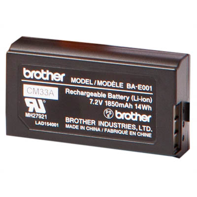 Image for BROTHER BA-E001 RECHARGEABLE LITHIUM BATTERY from Total Supplies Pty Ltd
