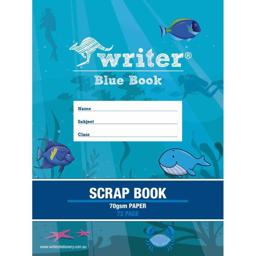 Image for WRITER SCRAPBOOK 70GSM 72 PAGE 330 X 240MM BLUE from Margaret River Office Products Depot