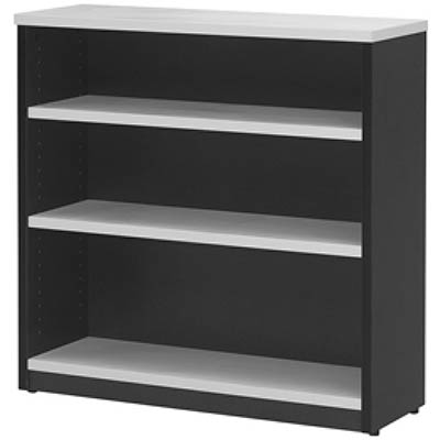 Image for OXLEY BOOKCASE 3 SHELF 900 X 315 X 900MM WHITE/IRONSTONE from OFFICEPLANET OFFICE PRODUCTS DEPOT