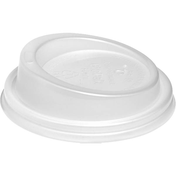 Image for BIOPAK BIOCUP PLA CUP LID SMALL 83MM WHITE PACK 50 from Margaret River Office Products Depot