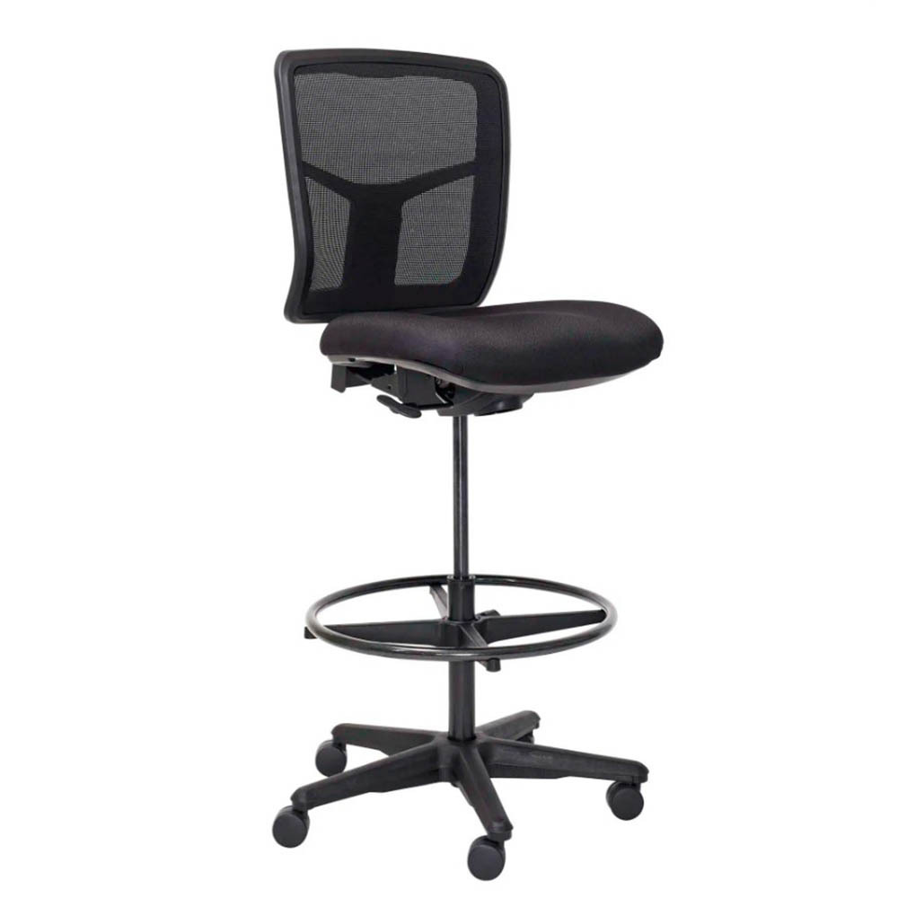 Image for MONDO TIVOLI DRAFTING CHAIR MESH BACK BLACK from Albany Office Products Depot