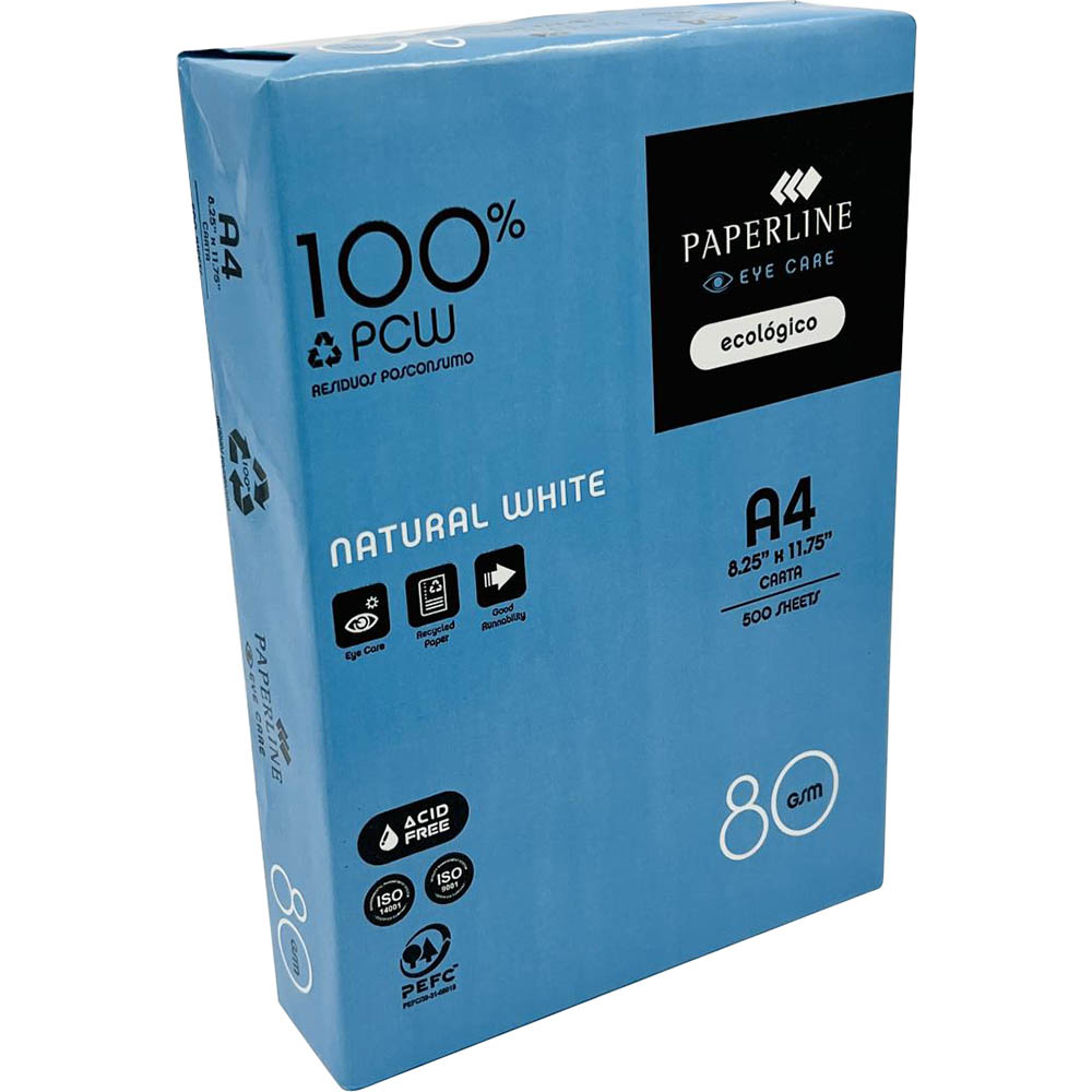 Image for PAPERLINE EYECARE ECOLOGICO A4 100% RECYCLED COPY PAPER 80GSM WHITE REAM OF 500 SHEETS from O'Donnells Office Products Depot