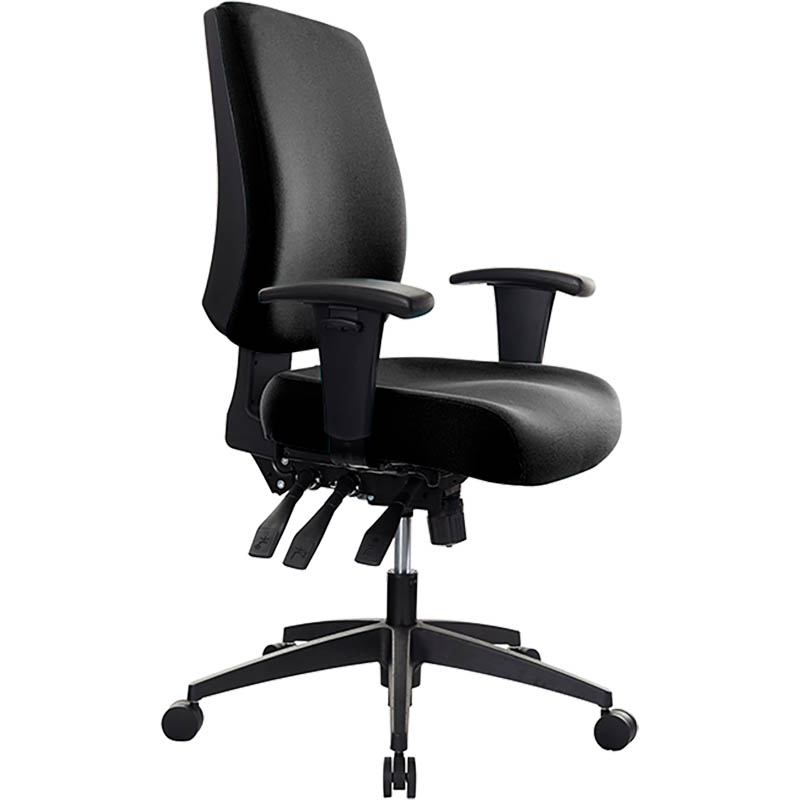 Image for BURO TIDAL CHAIR MEDIUM BACK ARMS BLACK from MOE Office Products Depot Mackay & Whitsundays