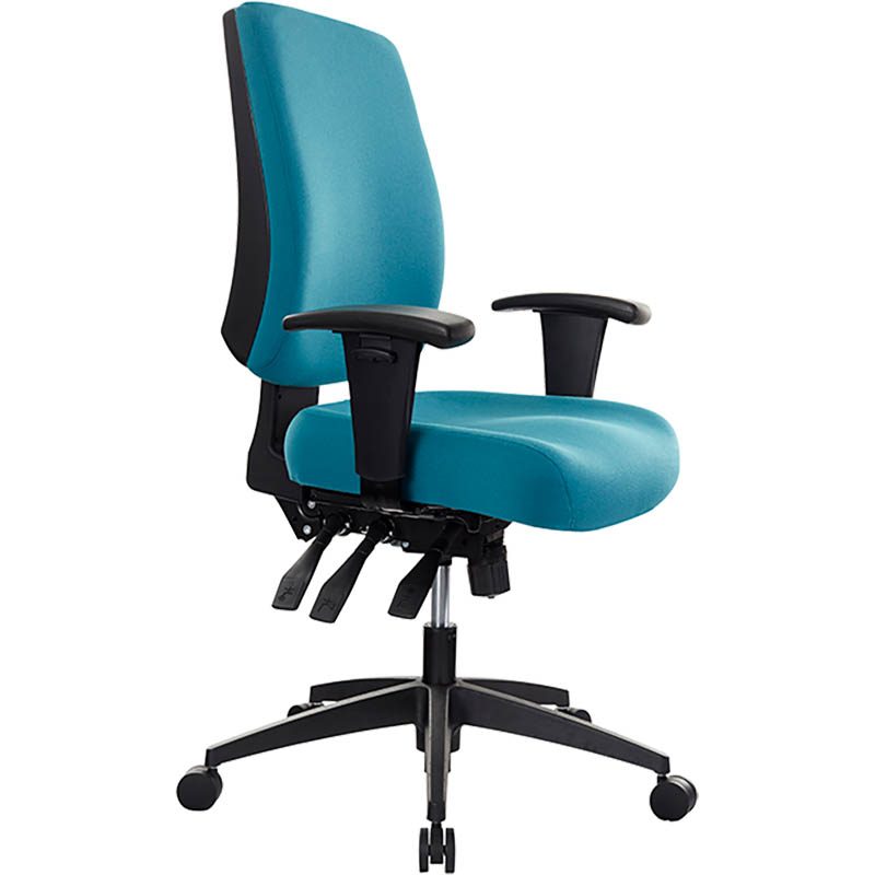 Image for BURO TIDAL CHAIR MEDIUM BACK ARMS TEAL from MOE Office Products Depot Mackay & Whitsundays