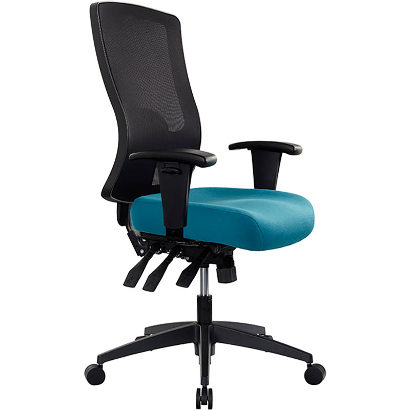 Image for BURO TIDAL CHAIR HIGH MESH BACK ARMS TEAL from Office Products Depot Gold Coast
