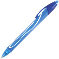 bic gelocity retractable quick dry gel pen medium 0.7mm blue