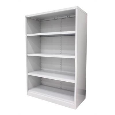 Image for STEELCO OPEN BOOKCASE 3 SHELF 1200 X 900 X 400MM WHITE SATIN from Ross Office Supplies Office Products Depot