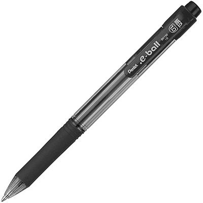 Image for PENTEL BK130 E-BALL RETRACTABLE BALLPOINT PEN 1.0MM BLACK from Ross Office Supplies Office Products Depot