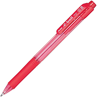 pentel bk130 e-ball retractable ballpoint pen 1.0mm red