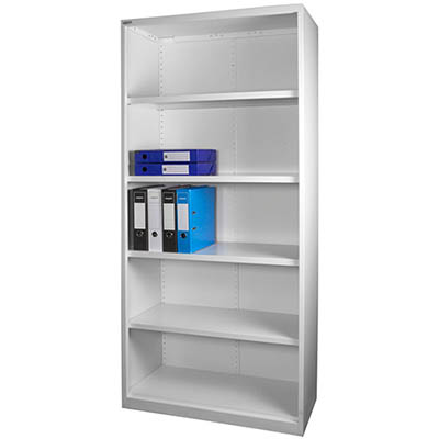 Image for STEELCO OPEN BOOKCASE 4 SHELF 2000 X 900 X 400MM WHITE SATIN from MOE Office Products Depot Mackay & Whitsundays