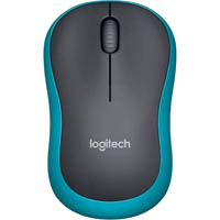 logitech m185 wireless mouse black/blue