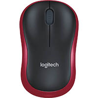 logitech m185 wireless mouse red
