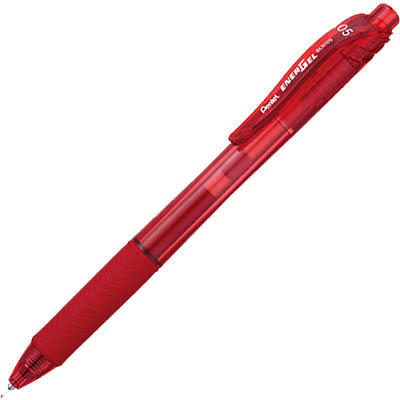 Image for PENTEL BLN105 ENERGEL-X RETRACTABLE GEL INK PEN FINE 0.5MM RED from Office Products Depot