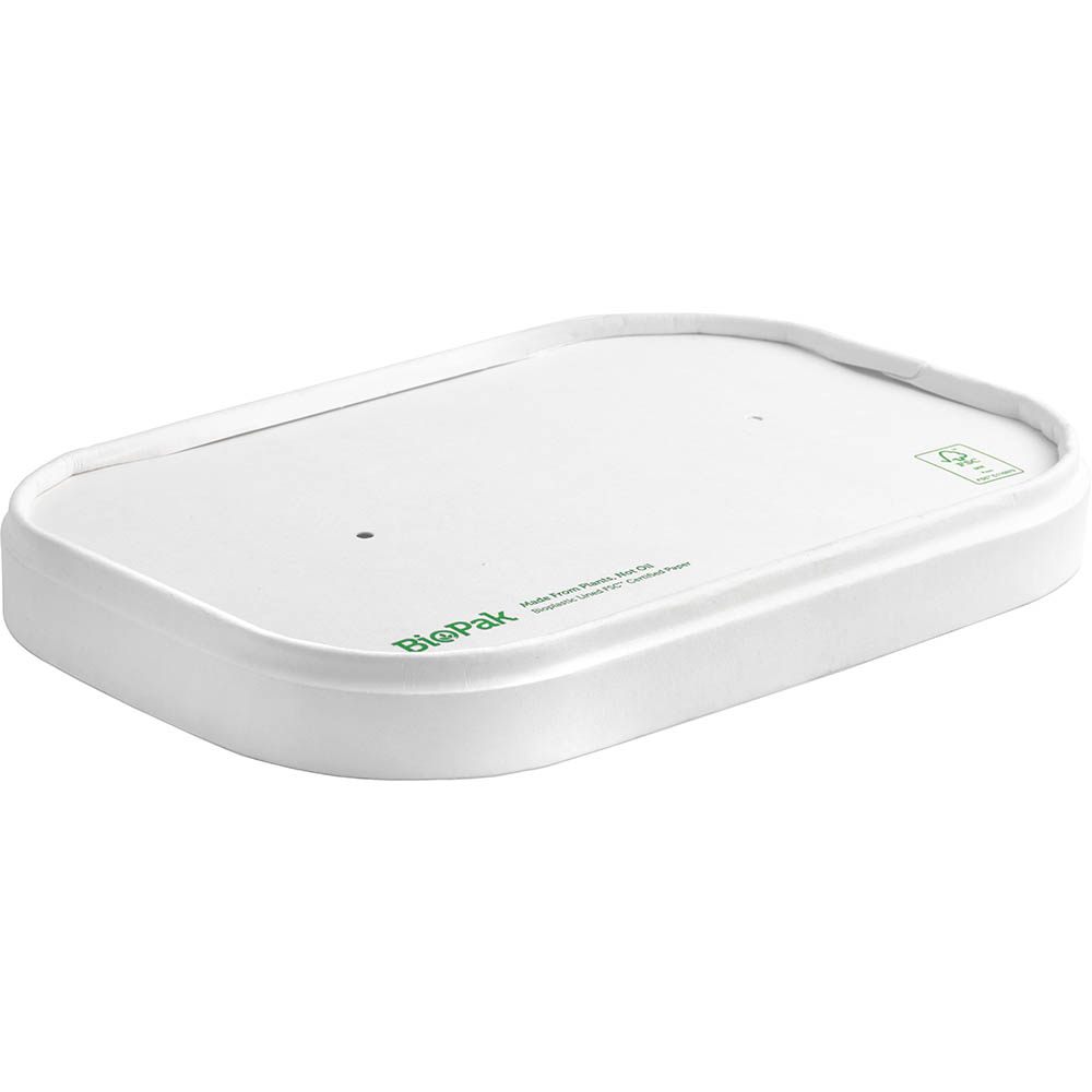 Image for BIOPAK BIOBOARD TAKEAWAY BASE LID WHITE PACK 125 from Ross Office Supplies Office Products Depot