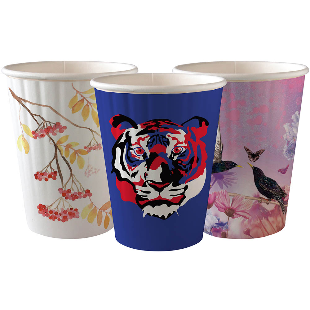 Image for BIOPAK BIOCUP DOUBLE WALL CUP ART SERIES 390ML PACK 40 from Total Supplies Pty Ltd