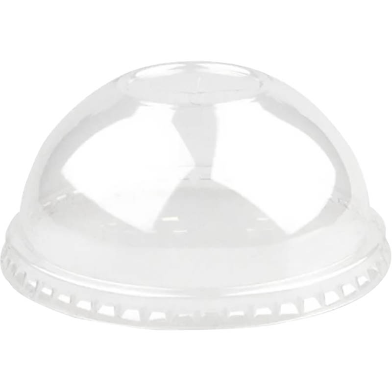 Image for BIOPAK PLA DOME LID WITH STRAW SLOT 90MM CLEAR PACK 50 from MOE Office Products Depot Mackay & Whitsundays