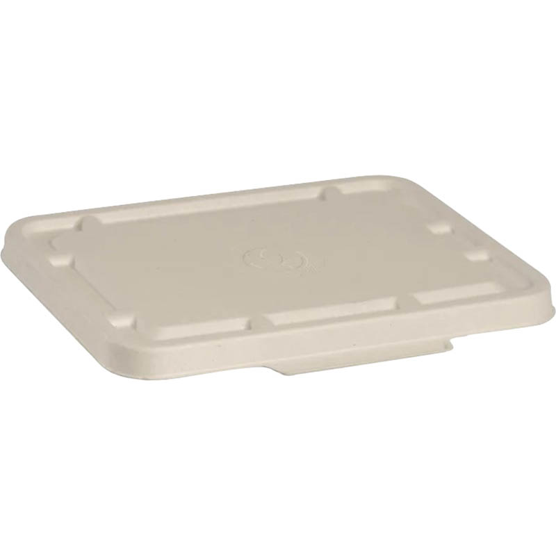 Image for BIOPAK BIOCANE TAKEAWAY LID 2 AND 3 COMPARTMENT NATURAL PACK 125 from Ross Office Supplies Office Products Depot