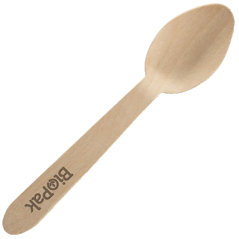 Image for BIOPAK COATED 100% WOOD TEASPOON 100MM PACK 100 from Office Products Depot