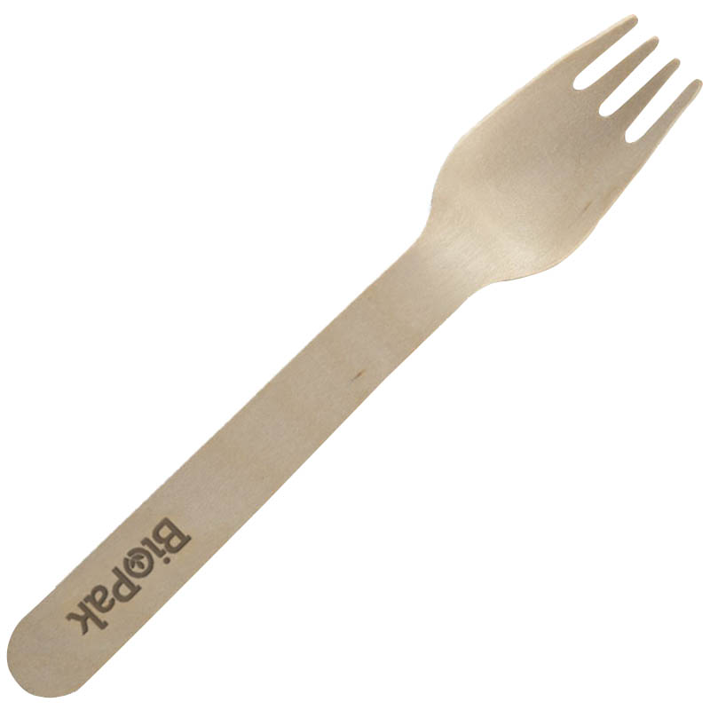 Image for BIOPAK COATED 100% WOOD FORK 160MM PACK 100 from Office Products Depot