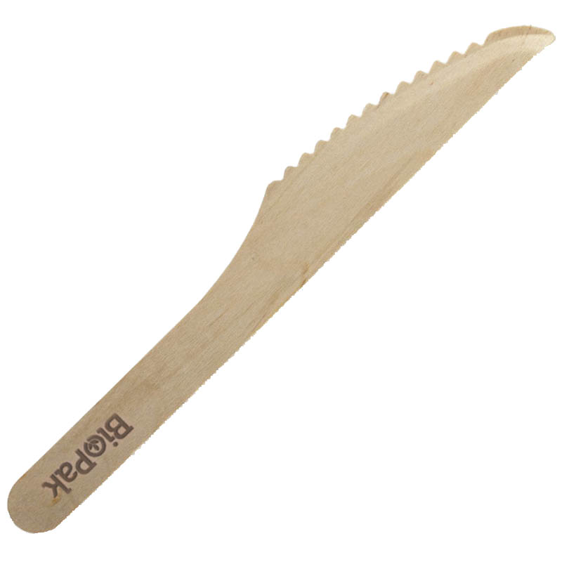 Image for BIOPAK COATED 100% WOOD KNIFE 160MM PACK 100 from Office Products Depot