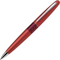 pilot mr3 ballpoint pen medium black ink red wave metallic barrel