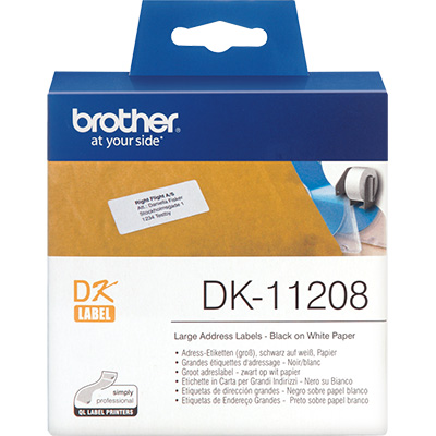 Image for BROTHER DK-11208 LABEL ROLL 38 X 90MM WHITE ROLL 400 from Ross Office Supplies Office Products Depot