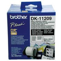 brother dk-11209 label roll 29 x 62mm white roll 800