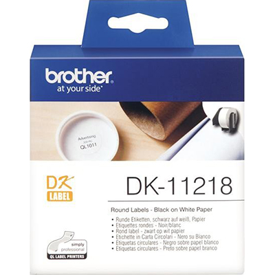 Image for BROTHER DK-11218 LABEL ROLL ROUND 24MM ROLL 1000 from Albany Office Products Depot