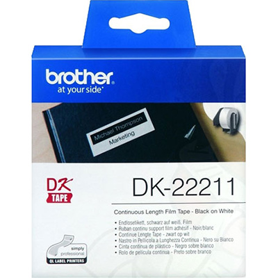 Image for BROTHER DK-22211 CONTINUOUS FILM LABEL ROLL 29MM X 15.24M WHITE from MOE Office Products Depot Mackay & Whitsundays