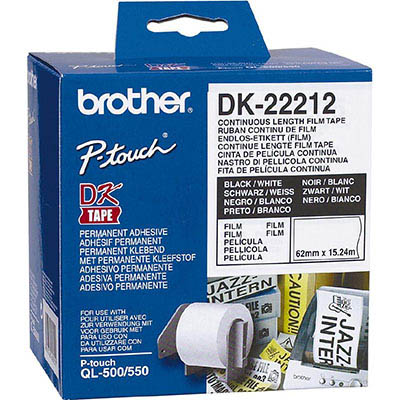Image for BROTHER DK-22212 CONTINUOUS FILM LABEL ROLL 62MM X 15.24M WHITE from Office Products Depot