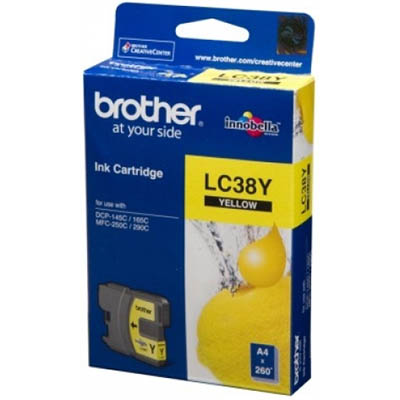 Image for BROTHER LC38Y INK CARTRIDGE YELLOW from O'Donnells Office Products Depot