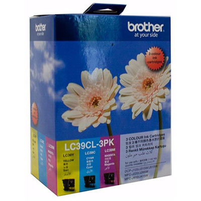 Image for BROTHER LC39CL3PK INK CARTRIDGE VALUE PACK CYAN/MAGENTA/YELLOW from Office Products Depot Gold Coast