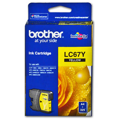 Image for BROTHER LC67Y INK CARTRIDGE YELLOW from Ross Office Supplies Office Products Depot