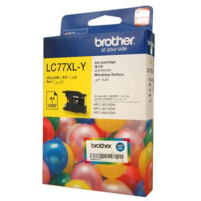 Image for BROTHER LC77XLY INK CARTRIDGE HIGH YIELD YELLOW from MOE Office Products Depot Mackay & Whitsundays