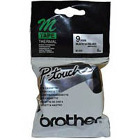 brother m-921 non laminated labelling tape 9mm black on silver