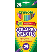crayola standard coloured pencils 3.3mm assorted pack 24