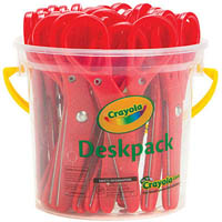 crayola safety scissors 125mm red classpack tub 20