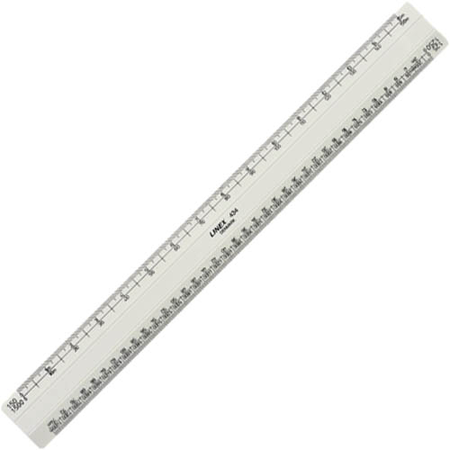 Image for LINEX 434 FLAT SCALE RULER 300MM WHITE from Total Supplies Pty Ltd