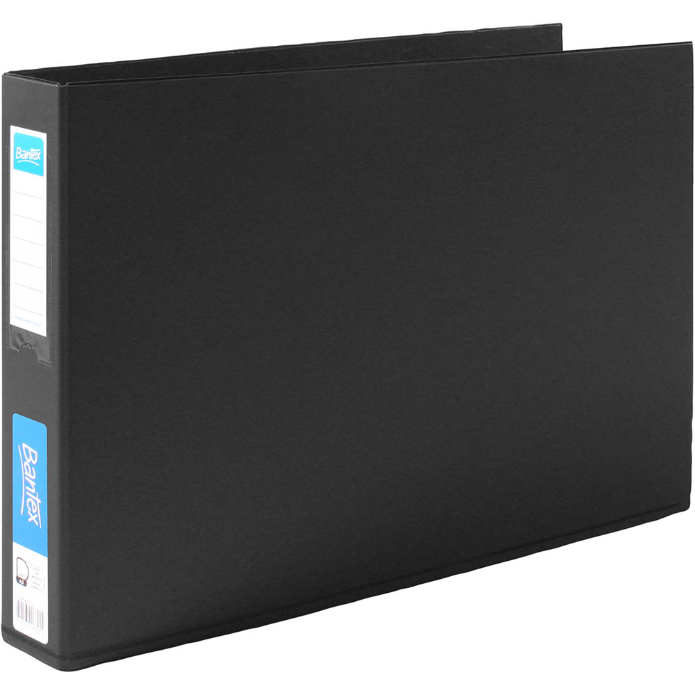 Image for BANTEX RING BINDER PP LANDSCAPE 2D 38MM A3 BLACK from Ross Office Supplies Office Products Depot