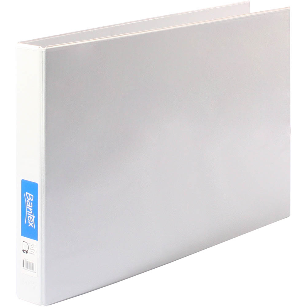 Image for BANTEX INSERT RING BINDER PP LANDSCAPE 4D 25MM A3 WHITE from Office Products Depot