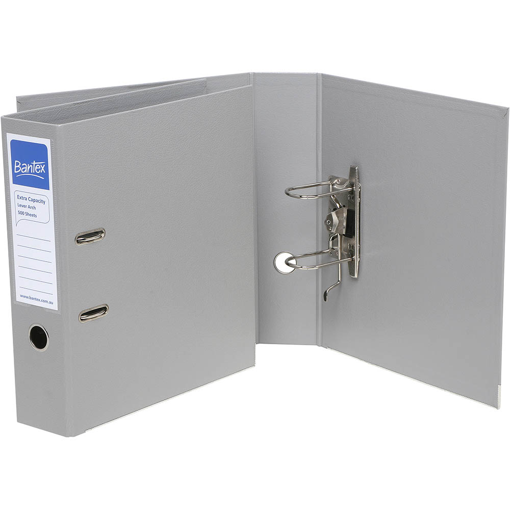 Image for BANTEX PP EXTRA CAPACITY LEVER ARCH FILE 80MM A4 GREY from Albany Office Products Depot